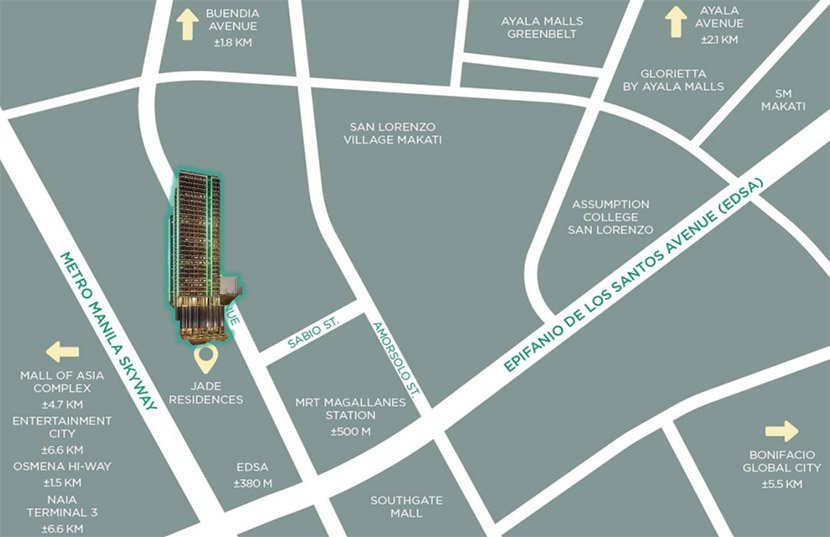 Jade Residences in Chino Roces Makati City by SMDC